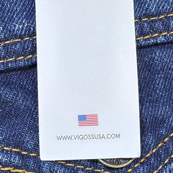 Vigoss Dark Blue Denim Jacket‎ Women’s Size Medium Front Flap Pockets - Picture 10 of 15